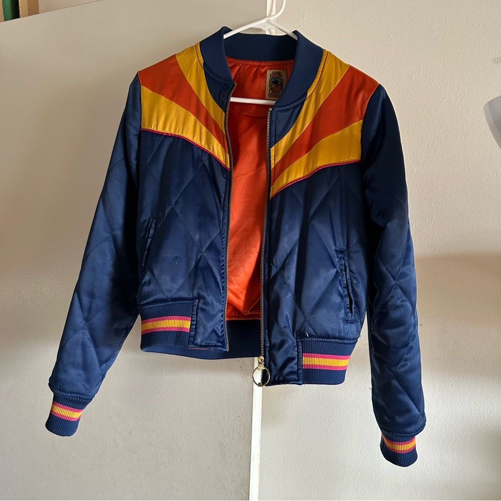 Classic Rock Couture - Original Navy Rising Sun Bomber Jacket (Small)